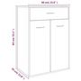 Voir la diapositive 6 : VIDAXL Armoire a chaussures Chene fume 60x35x84 cm Bois d'ingenierie