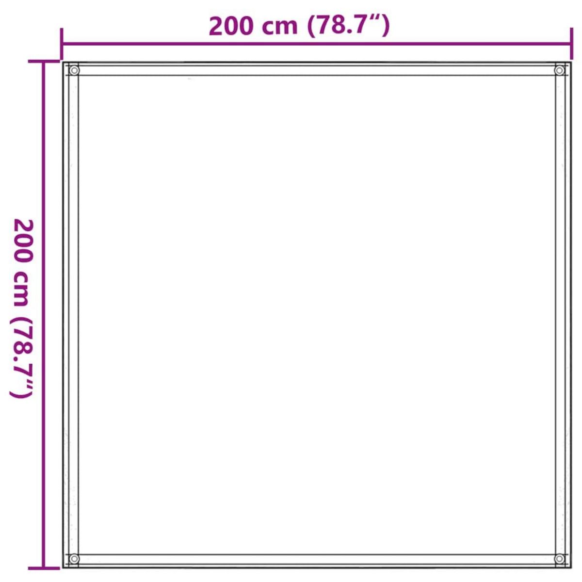 VIDAXL Tapis de tente 200x200 cm Vert fonce