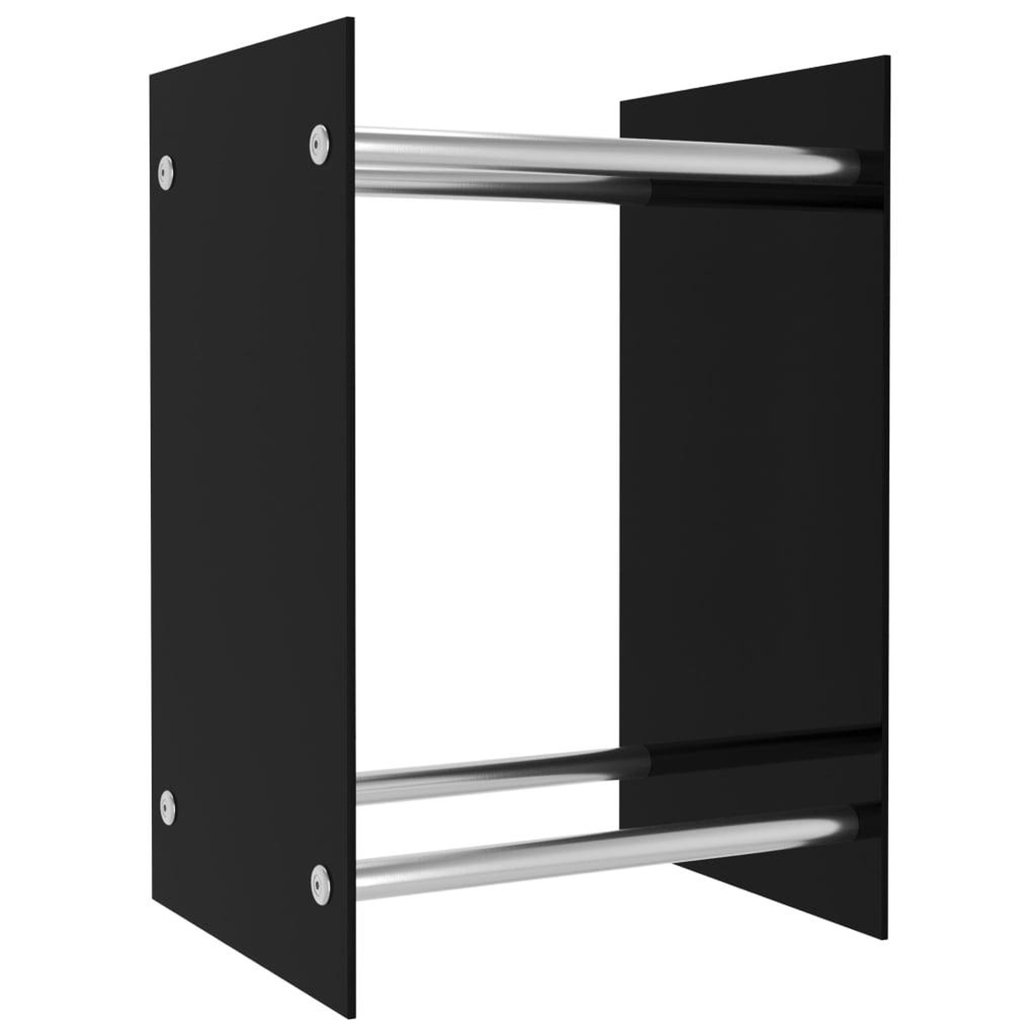 Voir la diapositive 2 : VIDAXL Portant de bois de chauffage Noir 40x35x60 cm Verre