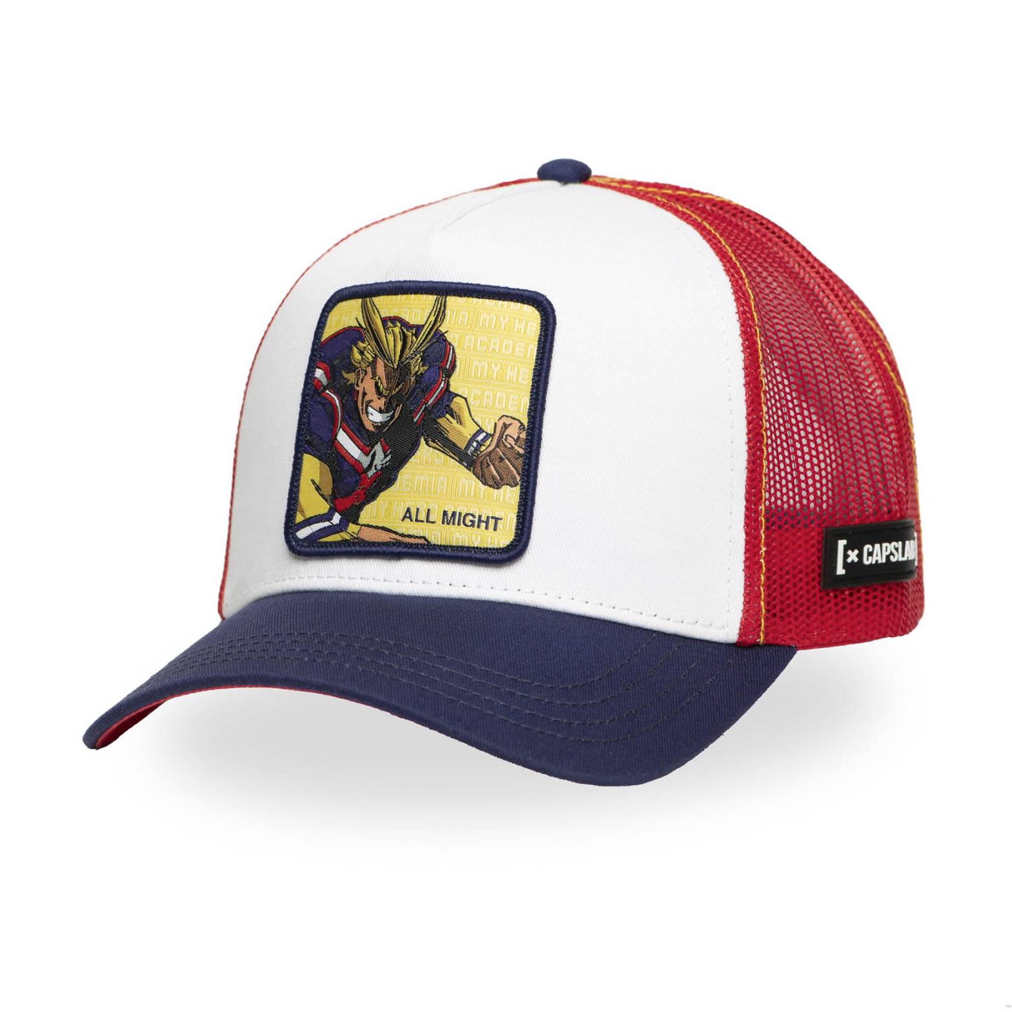 Voir la diapositive 1 : CAPSLAB Casquette trucker avec filet my hero academia all might