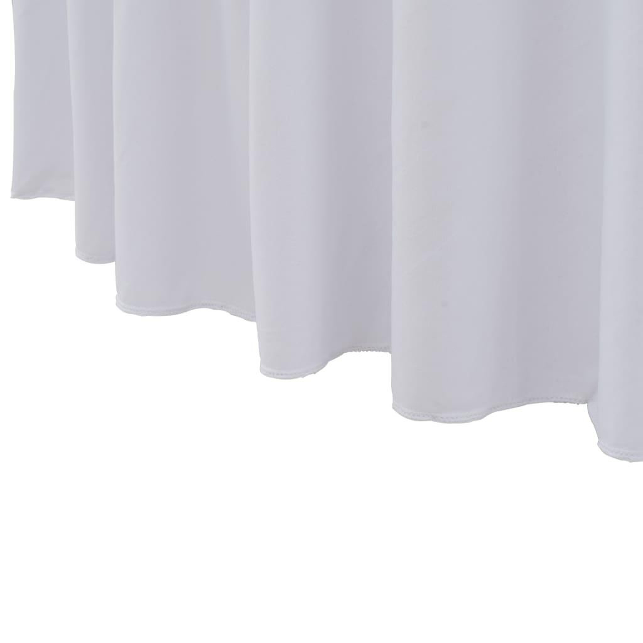 Voir la diapositive 3 : VIDAXL Nappes elastiques de table avec jupon 2 pcs 180x74 cm Blanc