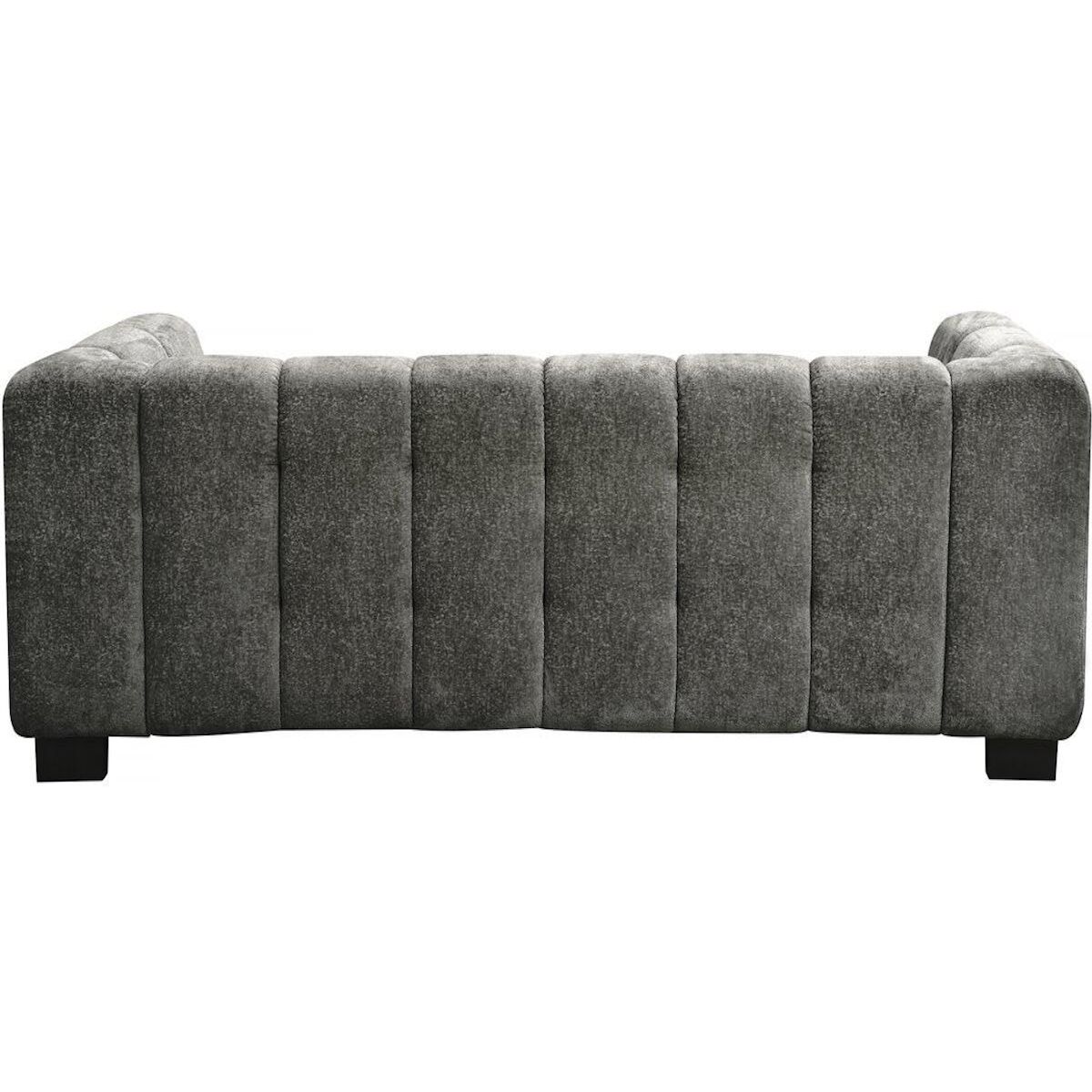 Habitat et Jardin Canapé droit design en tissu chenille 3 places  Foch - Gris