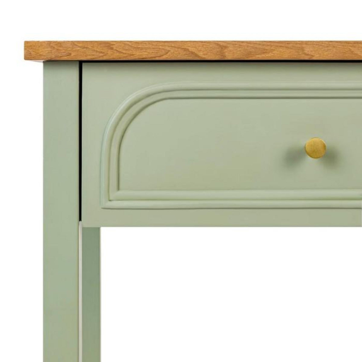 ATMOSPHERA Console 2 Tiroirs  Mohéa  100cm Vert Céladon