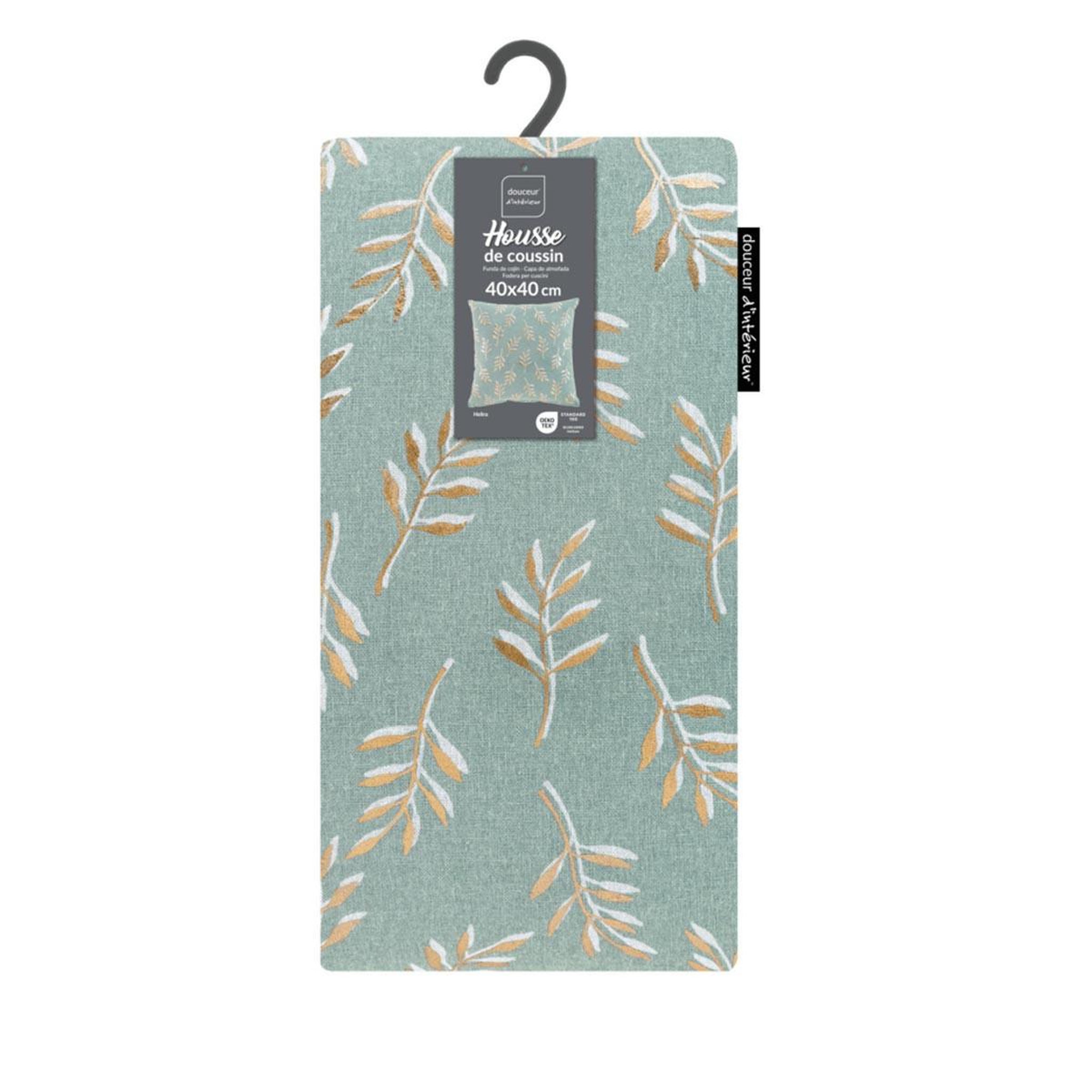 Voir la diapositive 5 : Douceur d'Intérieur Housse de coussin imprimée  helira  40x40cm vert