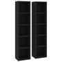 Voir la diapositive 2 : VIDAXL Armoires a CD 2 pcs Noir 21x16x93,5 cm Bois d'ingenierie