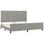Voir la diapositive 4 : VIDAXL Cadre de lit sans matelas gris clair 200x200 cm velours