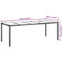 Voir la diapositive 6 : VIDAXL Table de jardin gris 250x100x75 cm Verre trempe et poly rotin