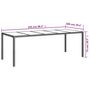 Voir la diapositive 6 : VIDAXL Table de jardin gris 250x100x75 cm Verre trempe et poly rotin