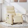 Voir la diapositive 1 : VIDAXL Fauteuil inclinable de massage electrique creme tissu