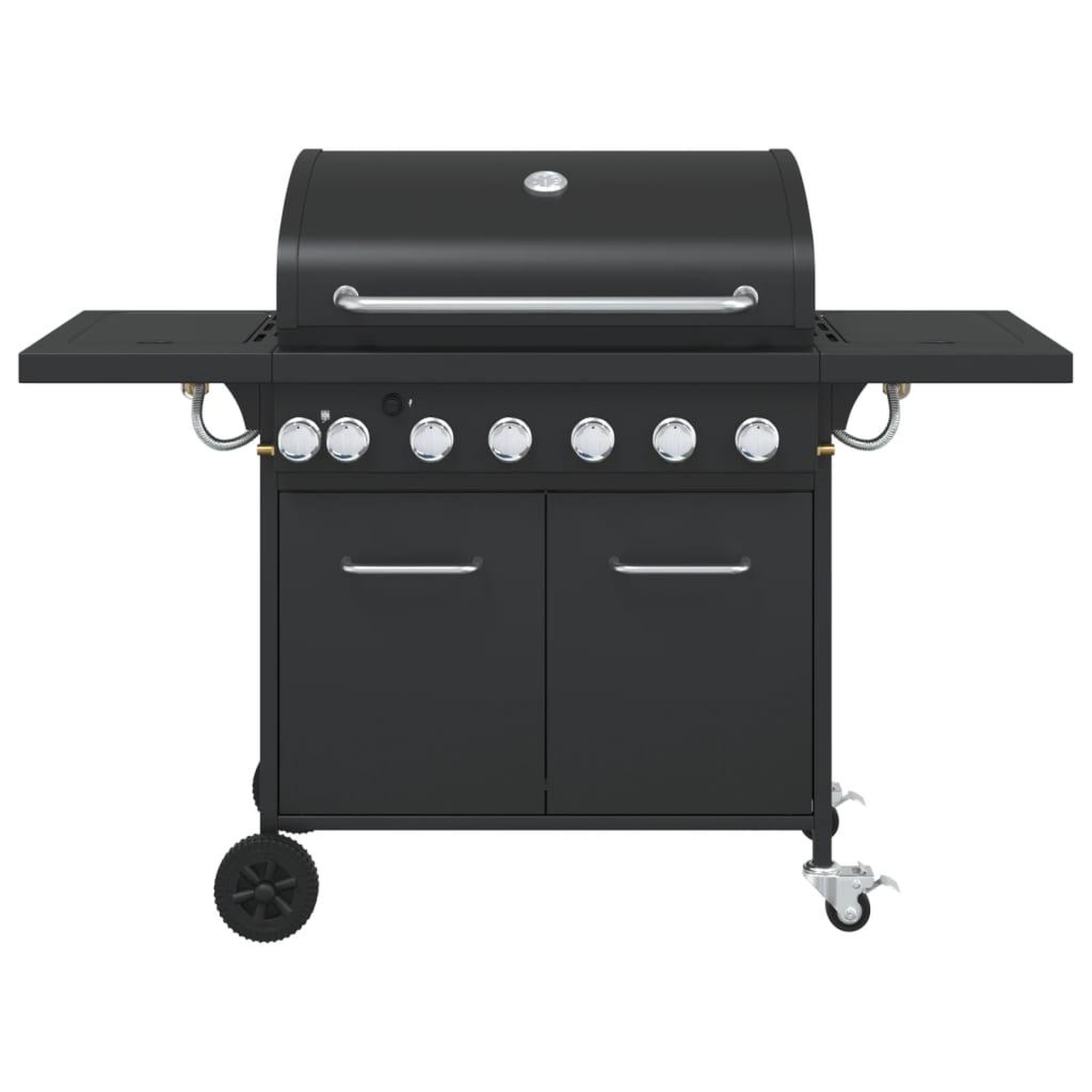Voir la diapositive 3 : VIDAXL Barbecue gril a gaz avec 7 bruleurs noir acier enduit de poudre