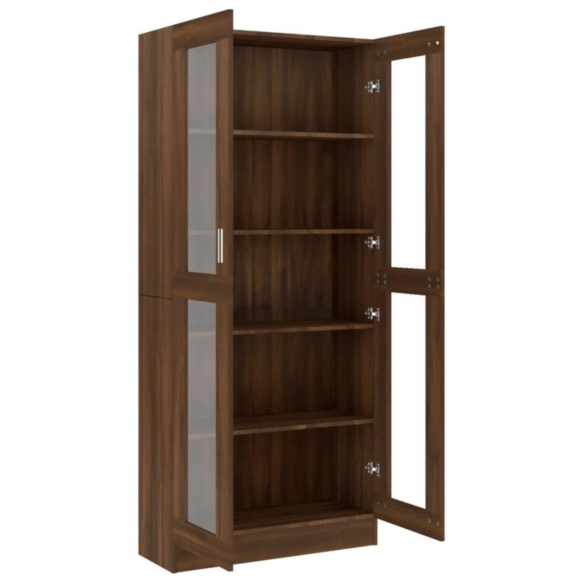 VIDAXL Armoire a vitrine Chene brun 82,5x30,5x185,5cm Bois ingenierie