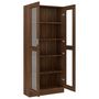 Voir la diapositive 5 : VIDAXL Armoire a vitrine Chene brun 82,5x30,5x185,5cm Bois ingenierie