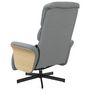 Voir la diapositive 5 : VIDAXL Fauteuil inclinable de massage et repose-pieds gris clair tissu