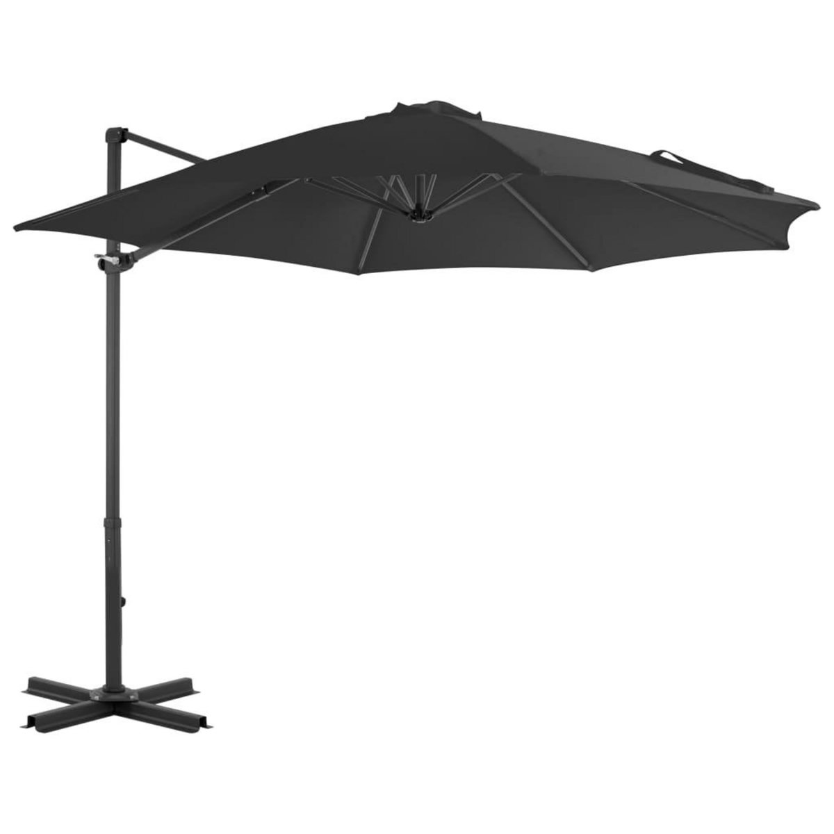 VIDAXL Parasol de jardin en porte-a-faux et poteau en aluminium