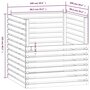 Voir la diapositive 6 : VIDAXL Composteur Blanc 100x100x102 cm Bois massif de pin