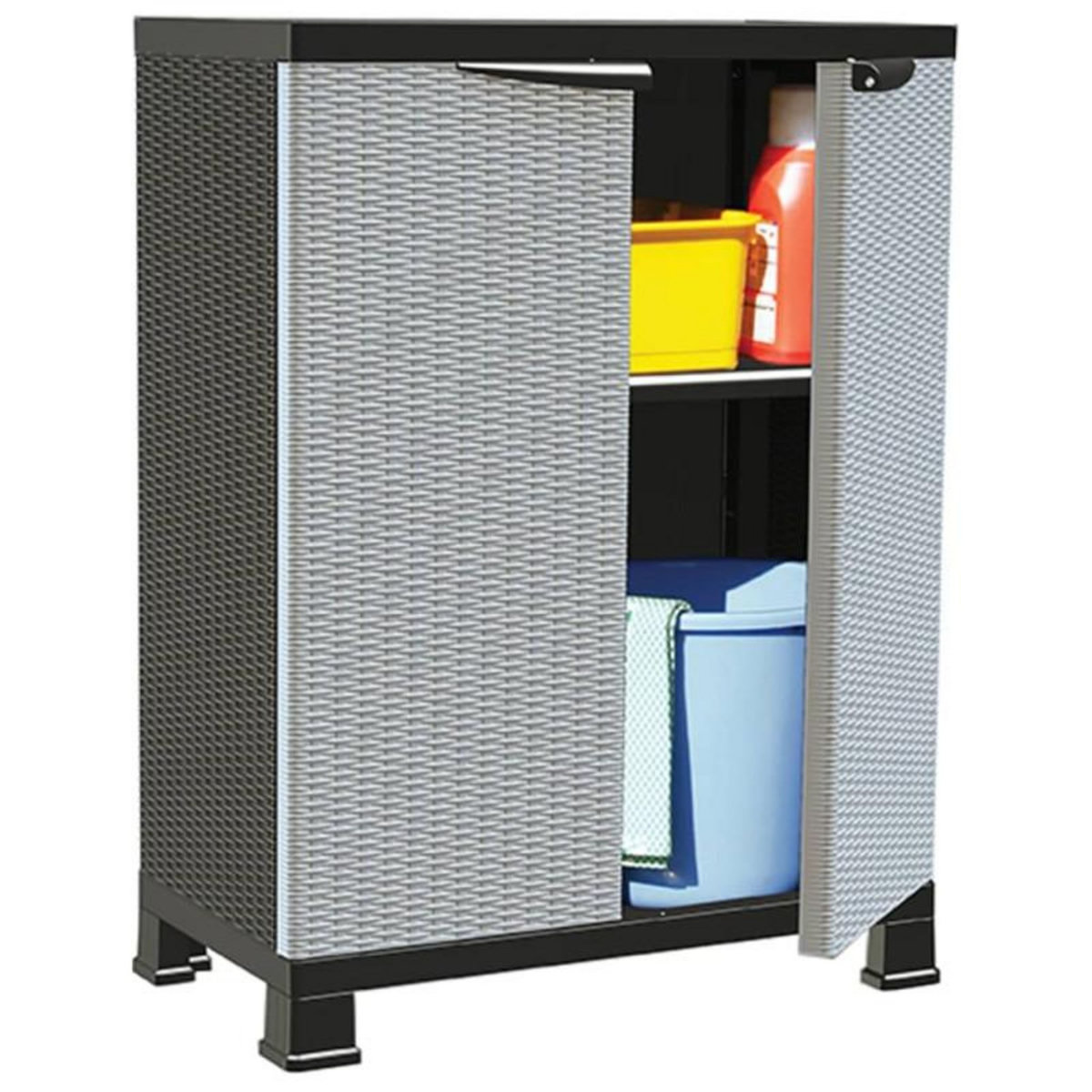VIDAXL Armoire en plastique 68x39x92 cm Design de rotin