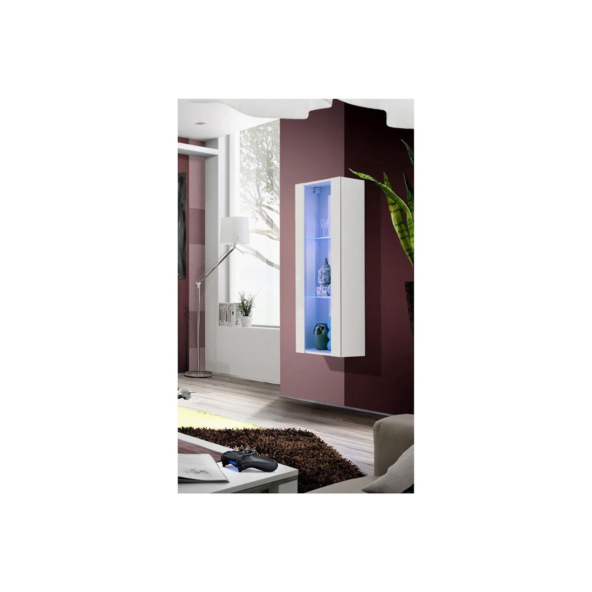 Paris Prix Vitrine LED Murale Design  Fly A2  126cm Blanc