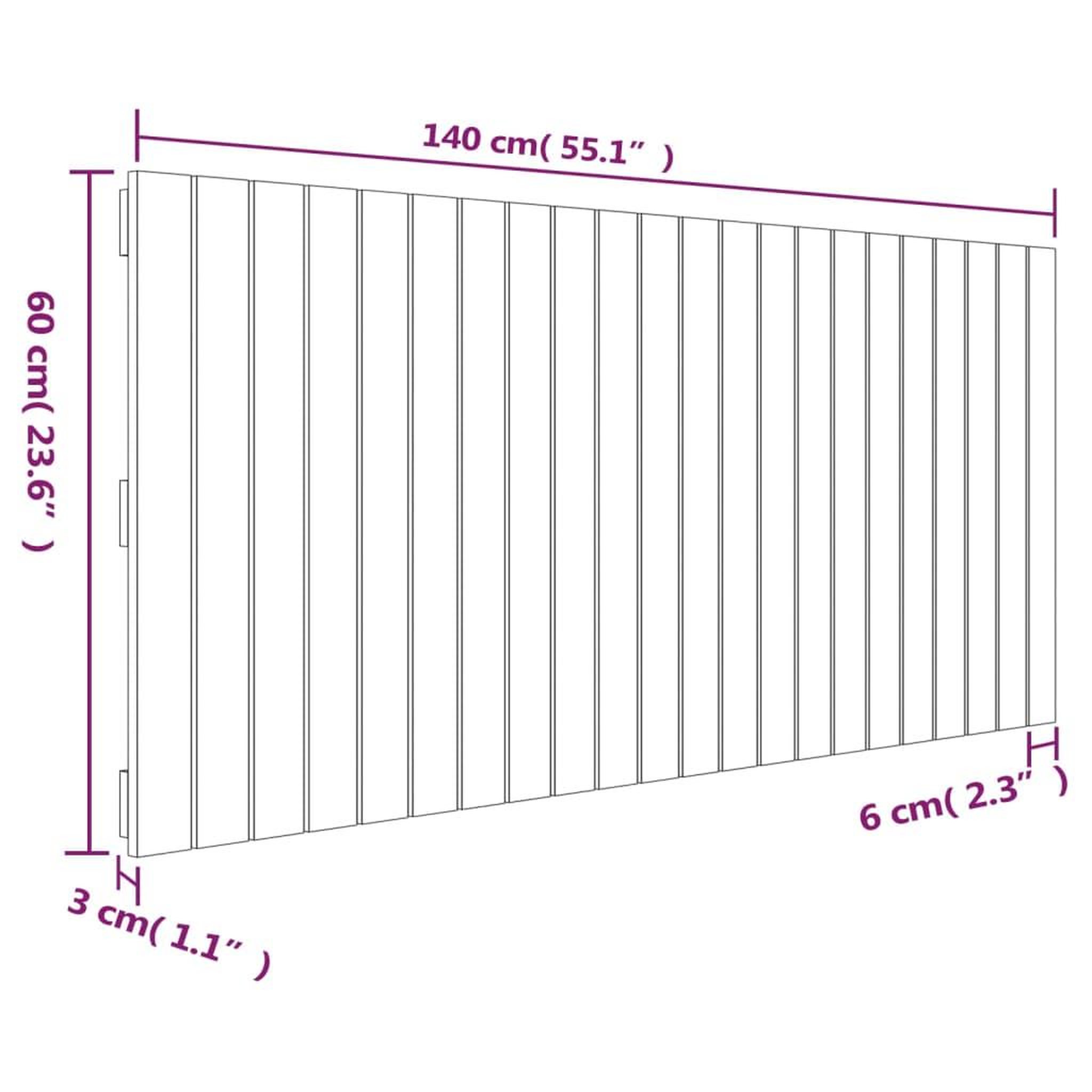 Voir la diapositive 6 : VIDAXL Tete de lit murale Marron miel 140x3x60 cm Bois massif de pin