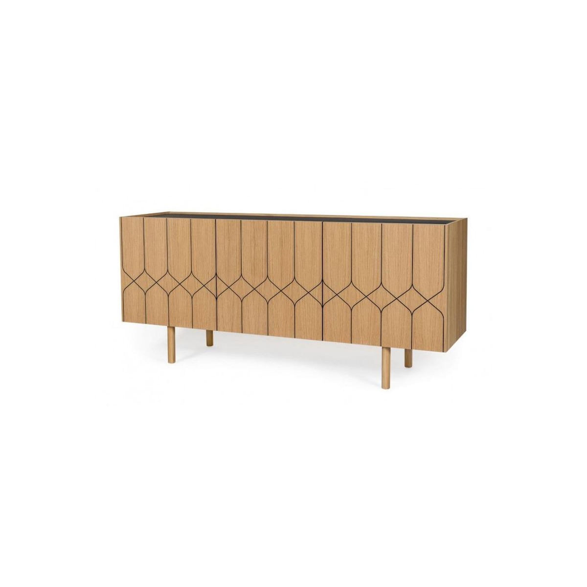 Paris Prix Buffet Design en Bois Massif  Porto II  175cm Chêne