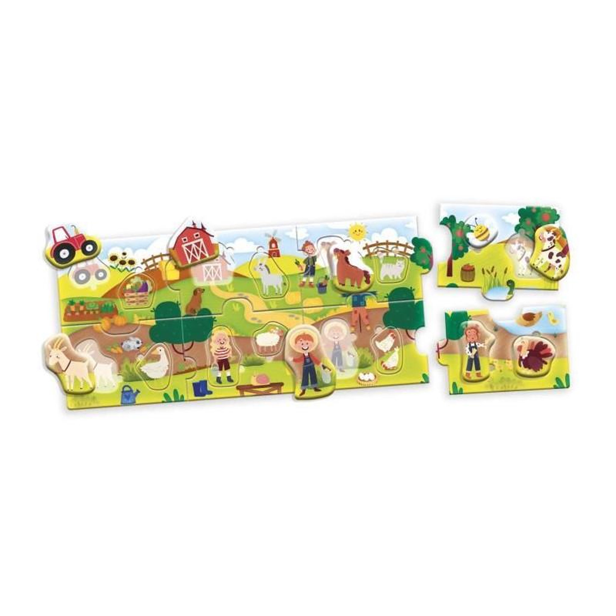 Voir la diapositive 2 : LISCIANI GIOCHI Puzzle panoramique La Ferme – Puzzle éducatif enfant – Carotina Baby – Motricité fine et logique