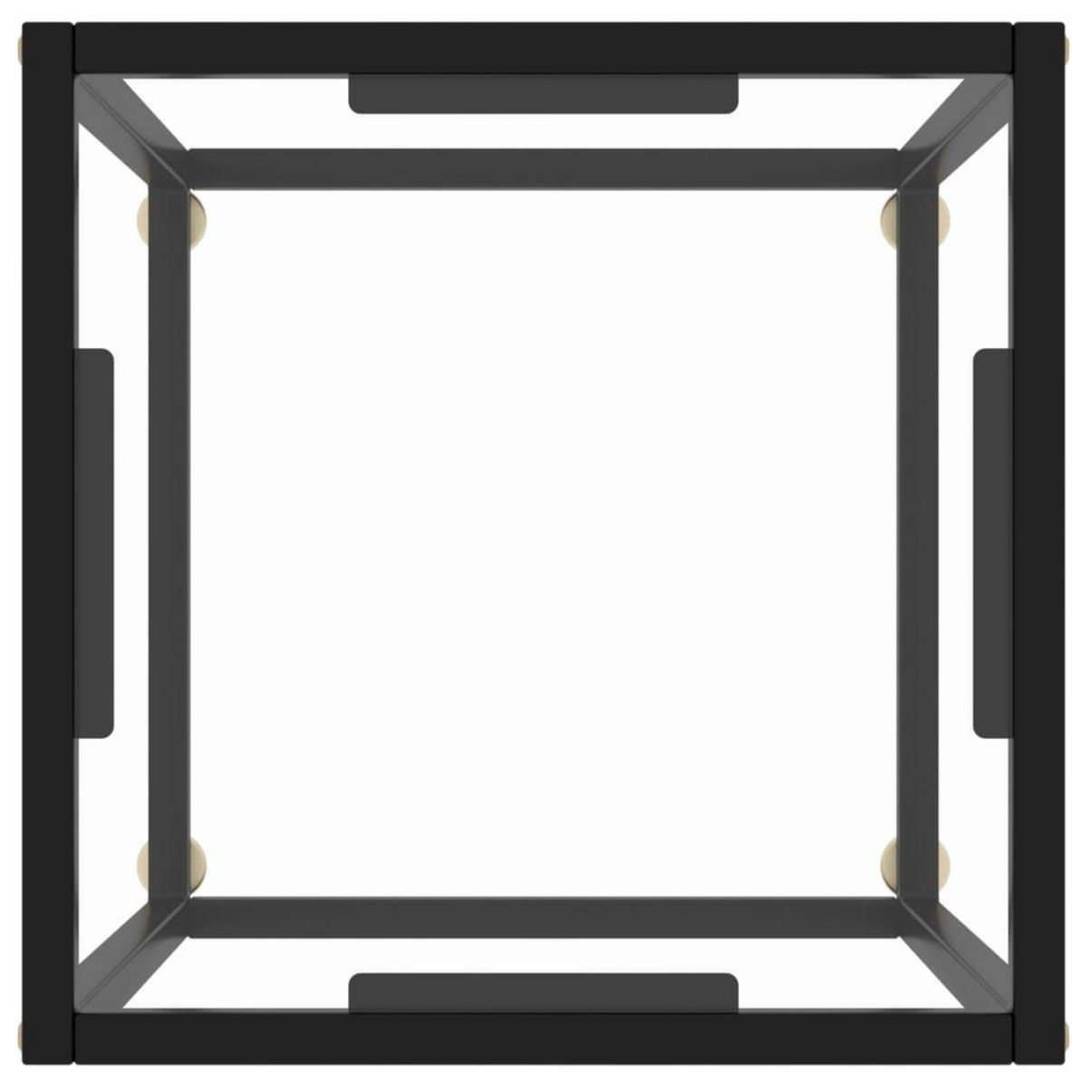 VIDAXL Table basse Noir avec verre trempe 40x40x50 cm