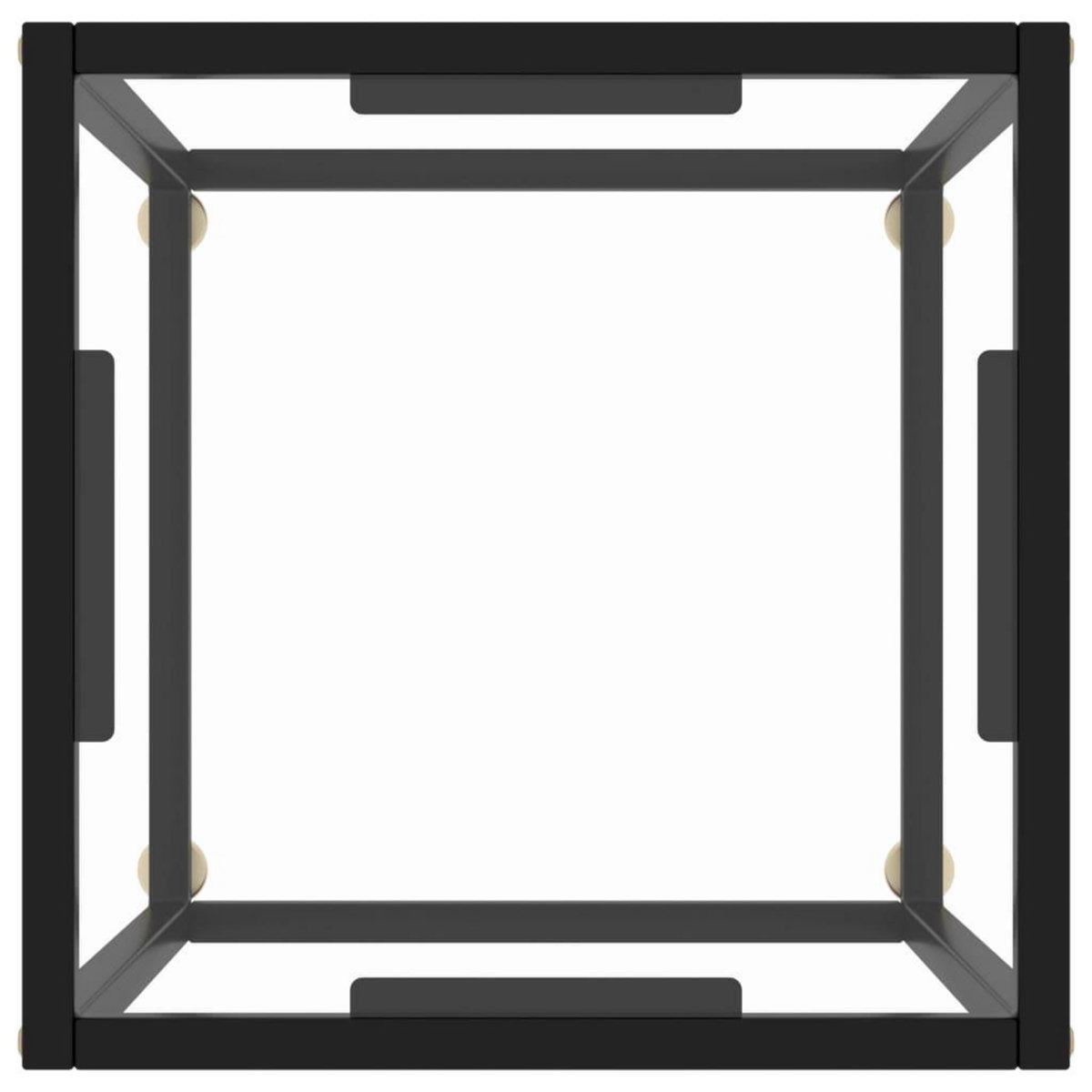 VIDAXL Table basse Noir avec verre trempe 40x40x50 cm