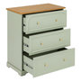 Voir la diapositive 2 : ATMOSPHERA Commode 3 Tiroirs  Mohéa  81cm Vert Céladon