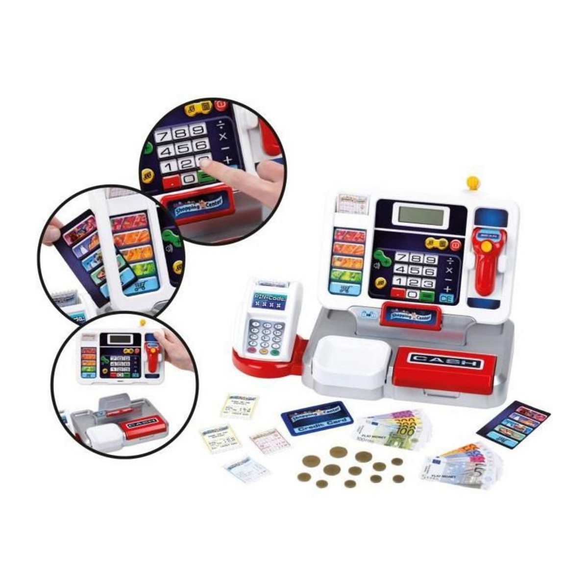 Klein Caisse enregistreuse électronique Shopping Center avec écran détachable et accessoires - KLEIN - 9389