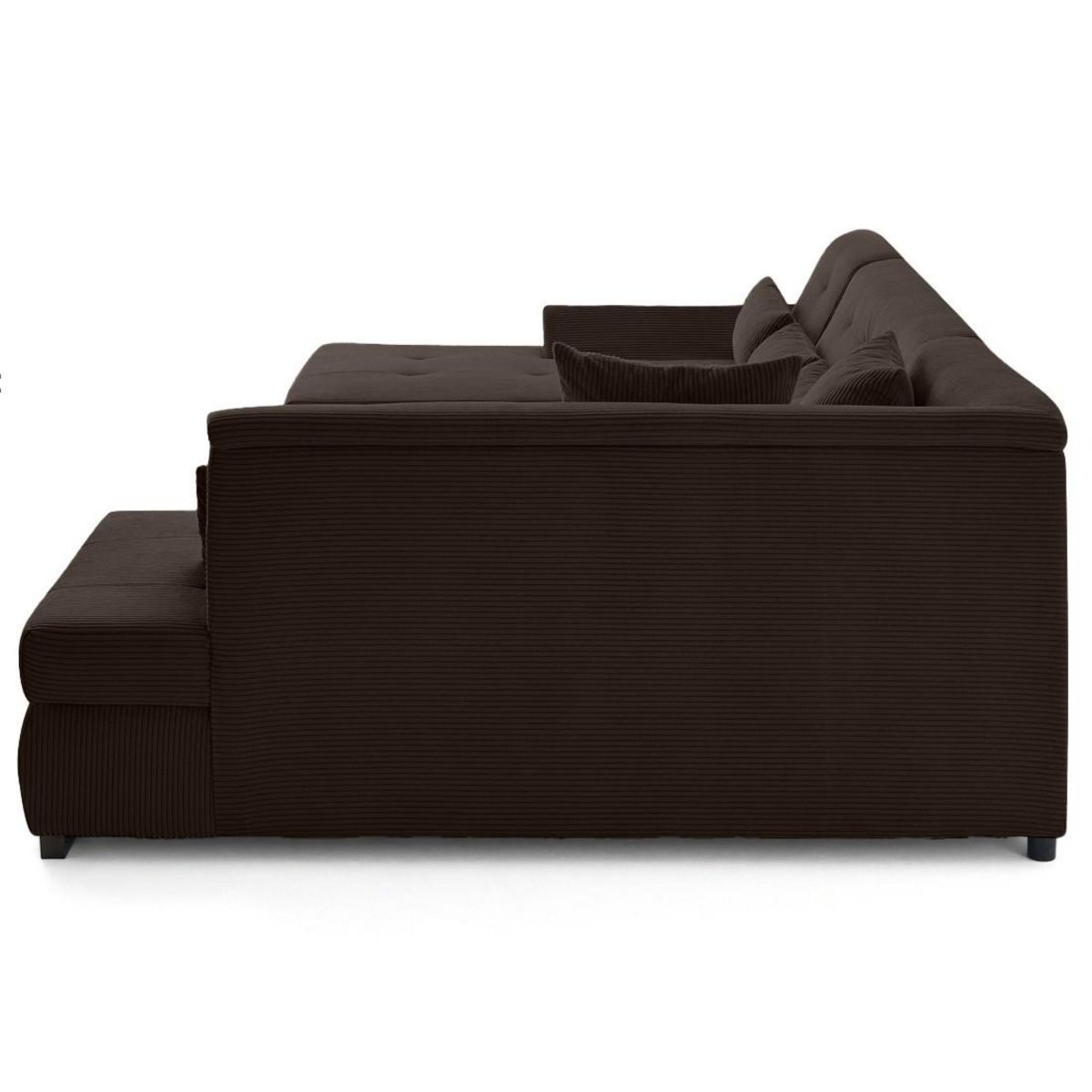 LISA DESIGN Vermont s - canapé panoramique d'angle droit 7 places en velours côtelé