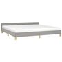 Voir la diapositive 3 : VIDAXL Cadre de lit sans matelas gris clair 200x200 cm tissu