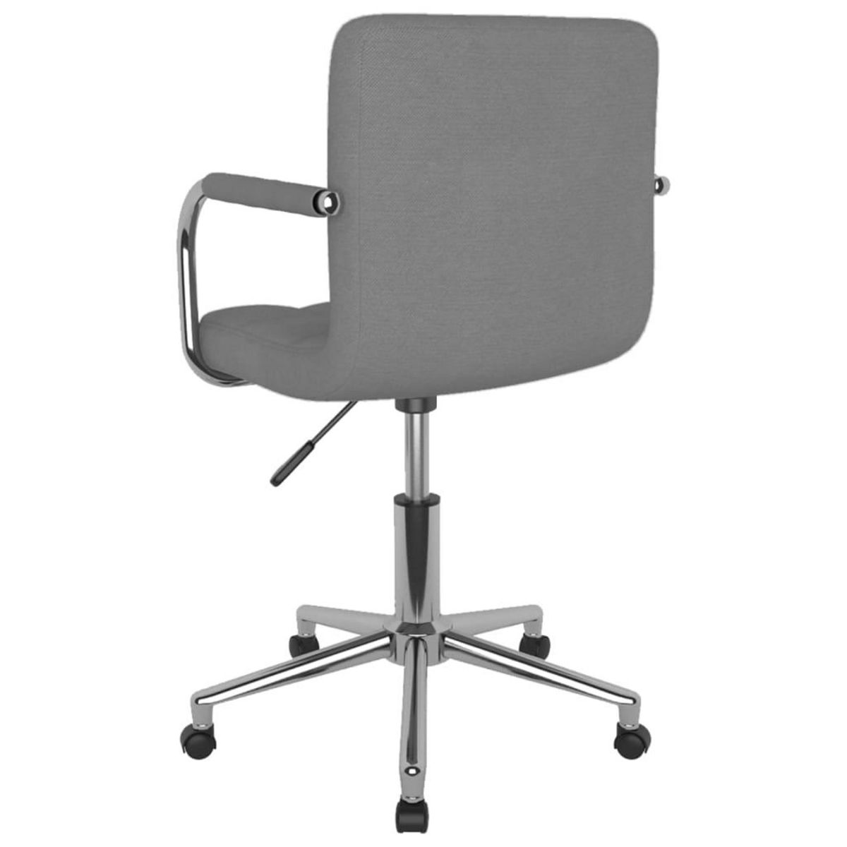 VIDAXL Chaise pivotante de bureau Gris clair Tissu