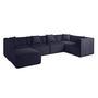 Voir la diapositive 3 : LISA DESIGN Nova - canapé modulable d'angle réversible - 6 places - avec pouf d'appoint - en velours