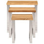 Voir la diapositive 3 : VIDAXL Tables gigognes 3 pcs avec bord vivant bois massif d'acacia