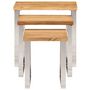 Voir la diapositive 3 : VIDAXL Tables gigognes 3 pcs avec bord vivant bois massif d'acacia