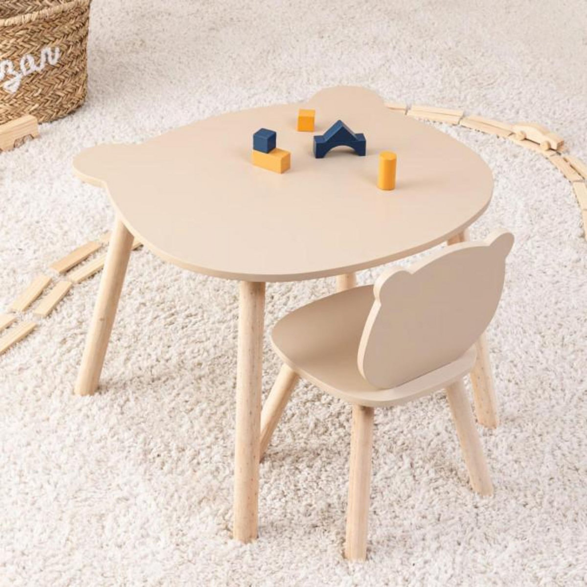 Atmosphera Kids Table Enfant  Douceur  53cm Beige