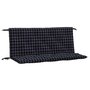 Voir la diapositive 2 : VIDAXL Coussins de banc de jardin lot de 2 carreaux noir 120x50x7 cm