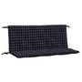 Voir la diapositive 2 : VIDAXL Coussins de banc de jardin lot de 2 carreaux noir 120x50x7 cm