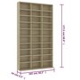 Voir la diapositive 6 : VIDAXL Armoire a CD Chene sonoma 102x16x177,5 cm Bois d'ingenierie