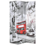 VIDAXL Cloison de separation 120 x 170 cm Bus londonien Noir et blanc
