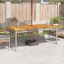 Voir la diapositive 3 : VIDAXL Table de jardin gris 180x90x75 cm resine tressee et bois acacia