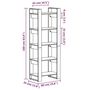 Voir la diapositive 6 : VIDAXL Bibliotheque/Separateur de piece 60x35x160 cm Bois massif