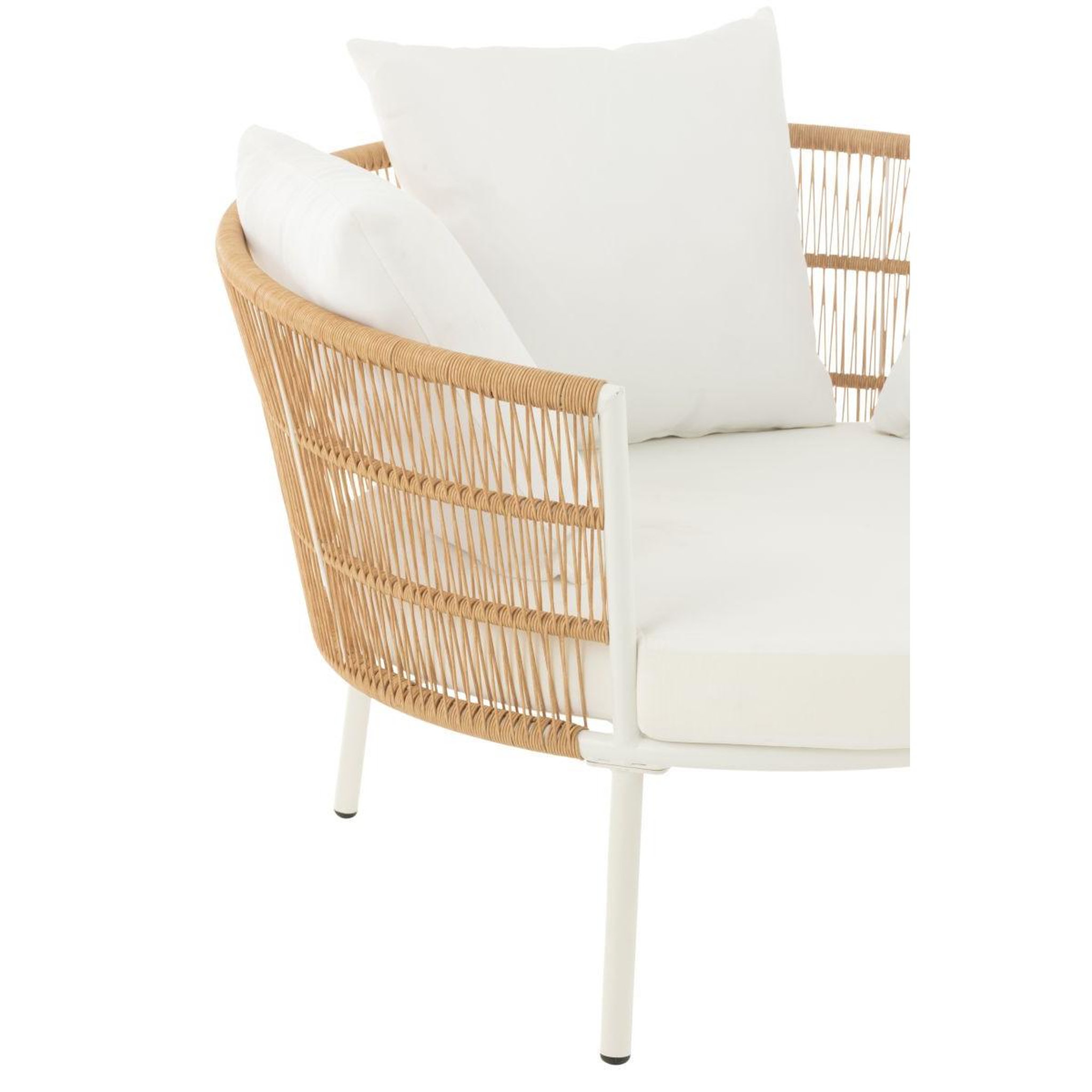 Voir la diapositive 6 : J-LINE Fauteuil de jardin  poa  118cm blanc