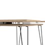 Table de salle à manger extensible pieds métal épingles L134/174cm SMITH