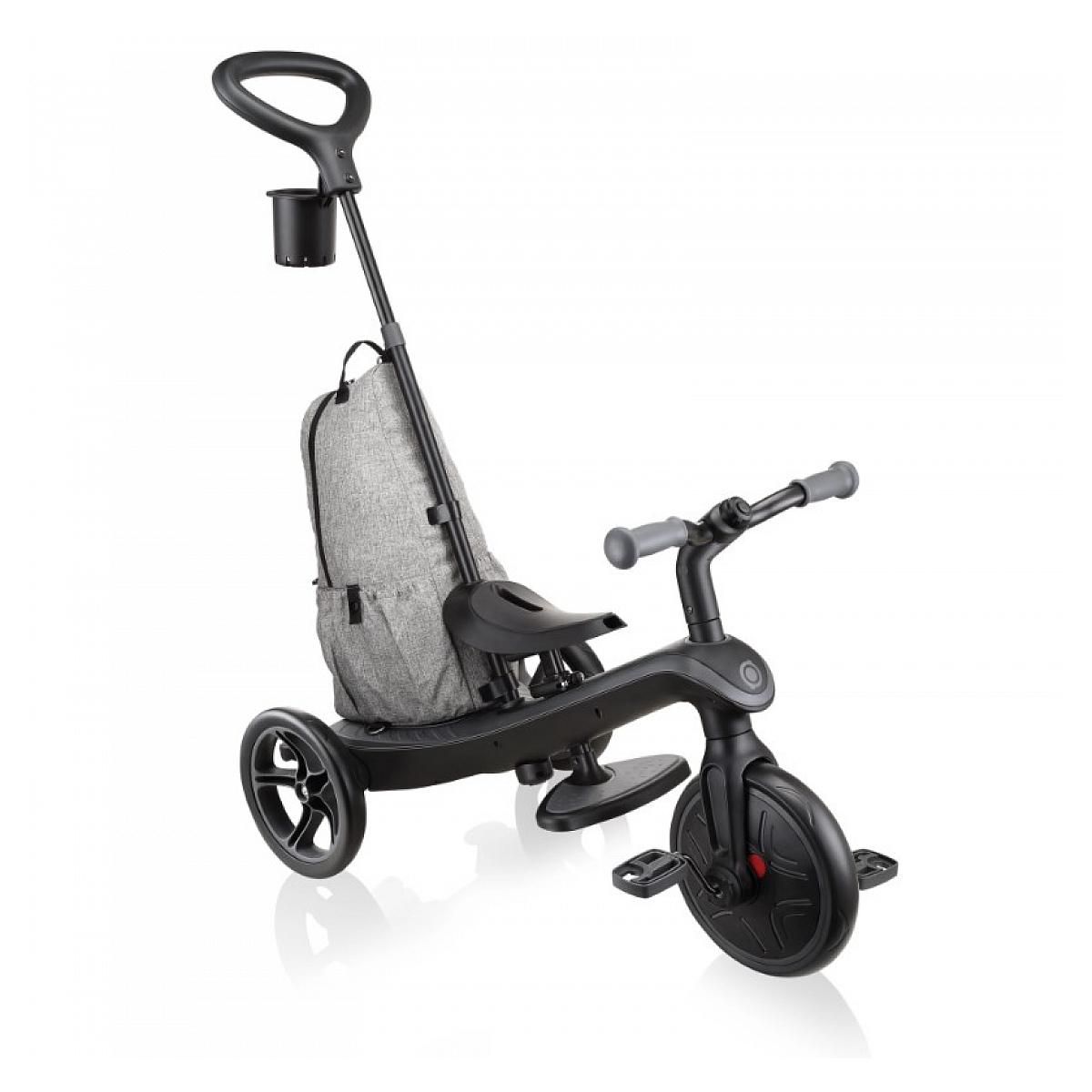 Globber Tricycle Trike Explorer 4 En 1 Deluxe Play Gris noir