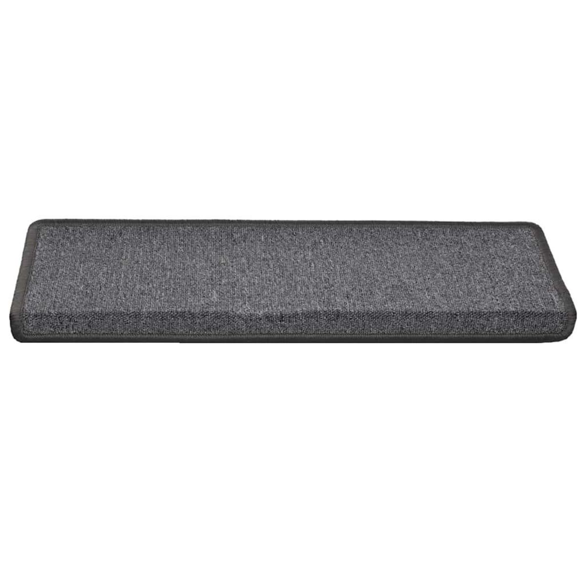 VIDAXL Tapis d'escalier 30 pcs 65x21x4 cm Gris fonce