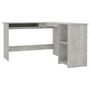 Voir la diapositive 2 : VIDAXL Bureau d'angle en forme de L Gris Beton Bois d'ingenierie