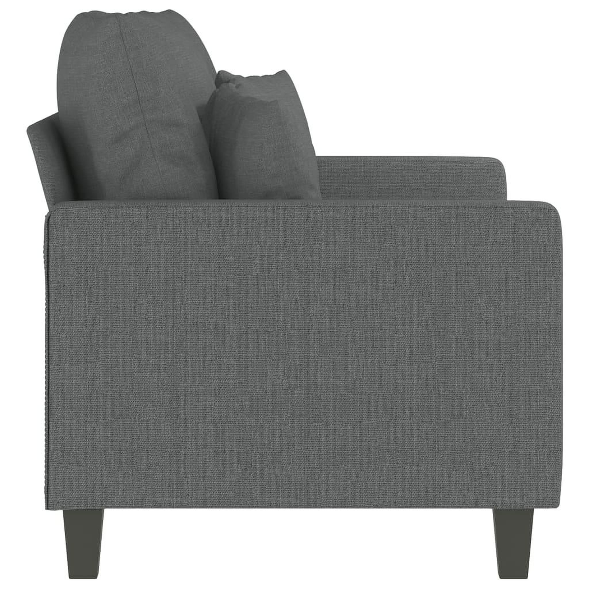 Voir la diapositive 4 : VIDAXL Canape a 2 places Gris fonce 120 cm Tissu
