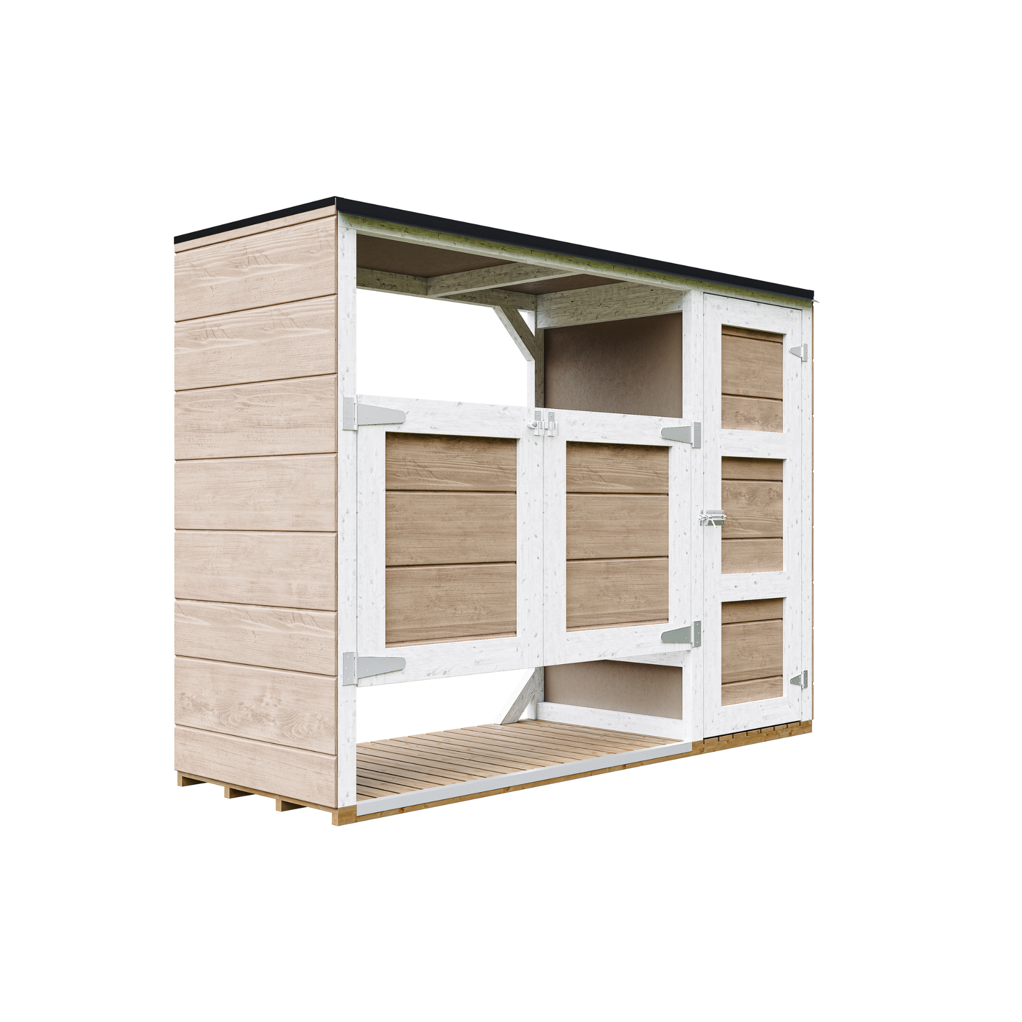 Voir la diapositive 3 : TIMBELA Abri de jardin pour poubelles, Cache poubelle extérieur 2x240L M981A
