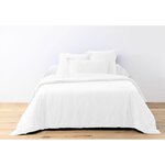 ATELIER DU COTON Parure de drap et drap housse coton 57fils uni. Coloris disponibles : Blanc