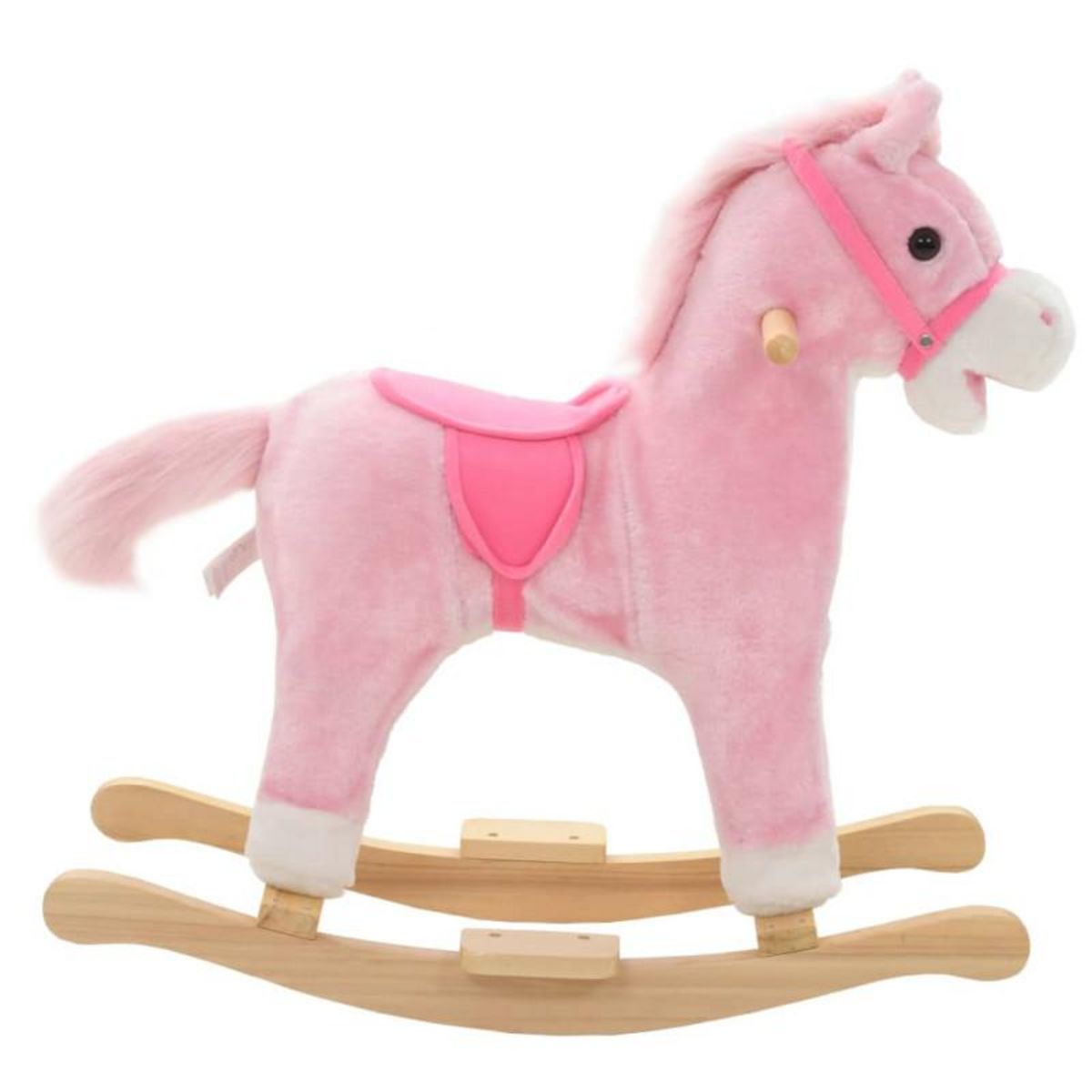 VIDAXL Cheval à bascule Peluche 65x32x58 cm Rose